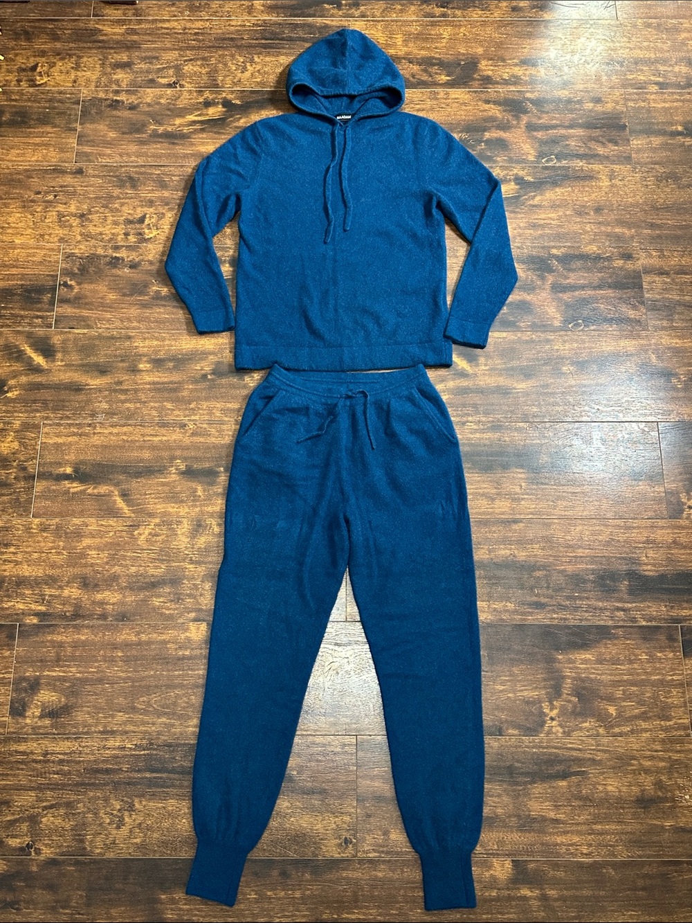 NAADAM 100% Cashmere Hoodie + Jogger Set Sz M Dark Teal 💙☁️